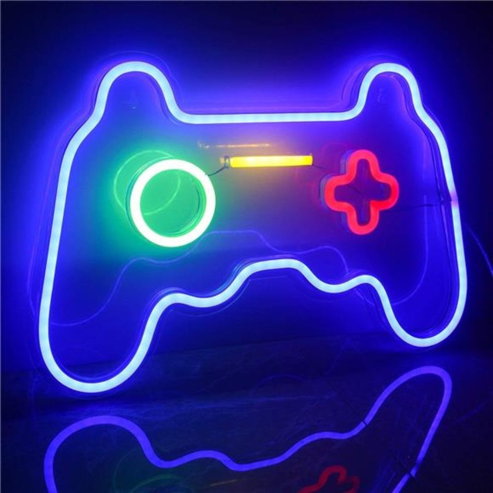 Game Shaped Neon Signs Neon Lights LED Neon Signs for Wall Decor 16''x 11”